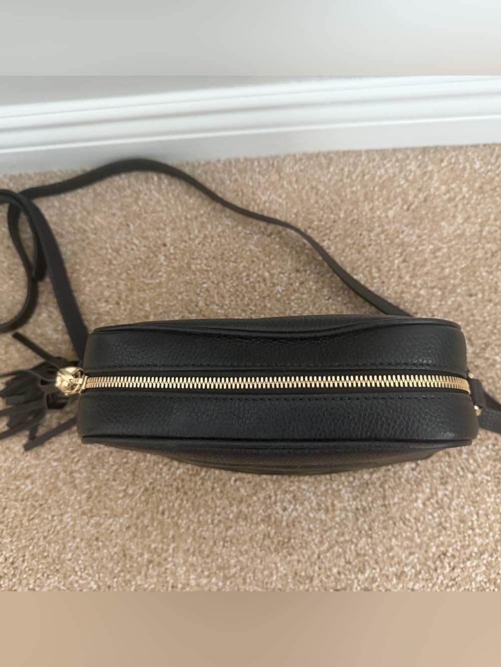 Gucci Black Leather Soho Disco Crossbody with Tassel - Picture 8 of 8